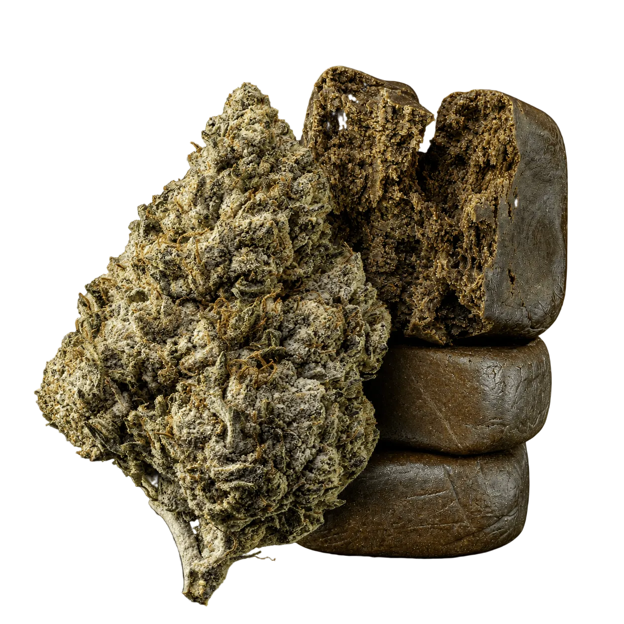 10g Amnesia Haze 23% THCA og 10g Bubble Hash 50% THCA samlet i Herbz bundle