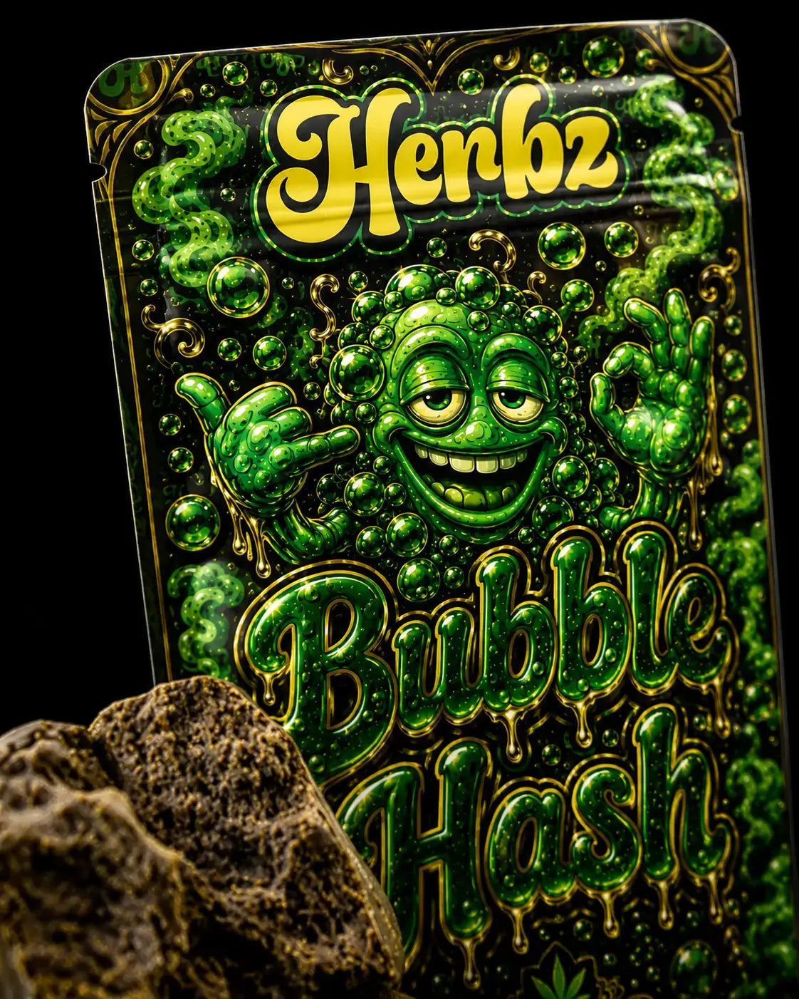 Bubble Hash 50% THCA med blød og formbar konsistens