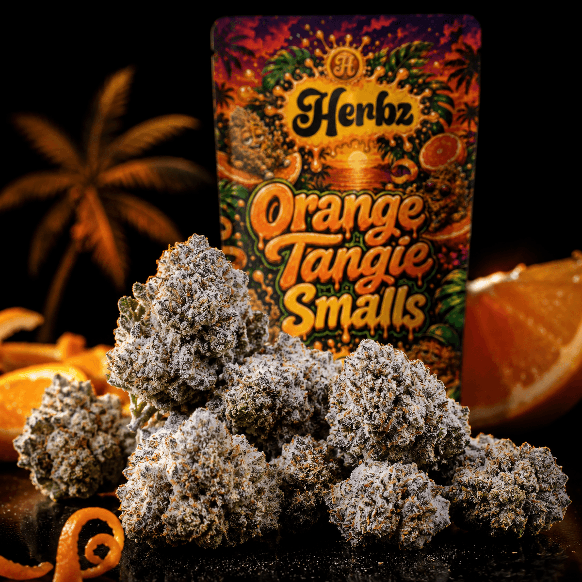 Orange Tangie Smalls popcorn pupeny s kompaktní strukturou a světlou vrstvou pryskyřice